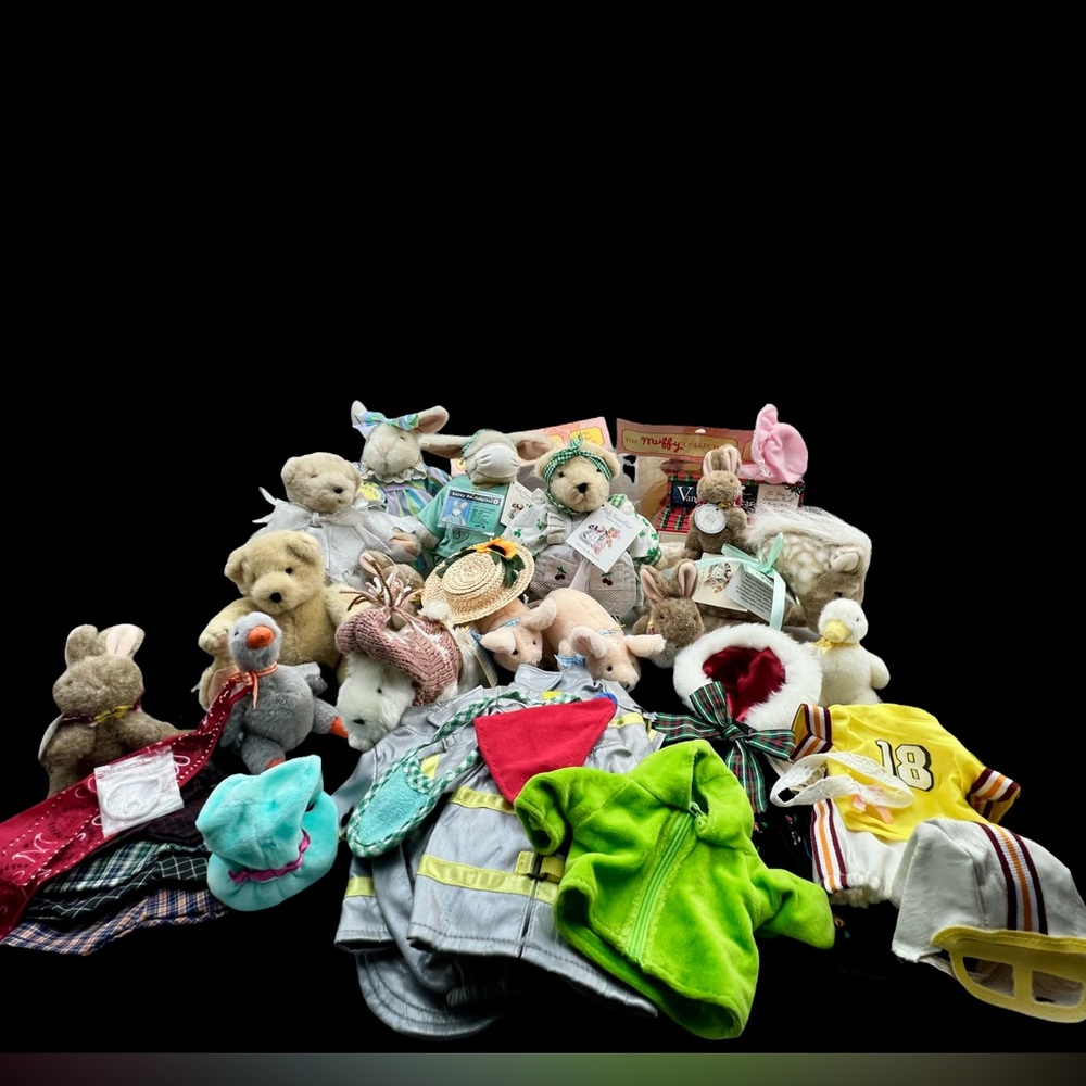 Huge Muffy Vanderbear Lot Clothes Rudy Bud Lucy Oatsie Beach Set Mercy Me